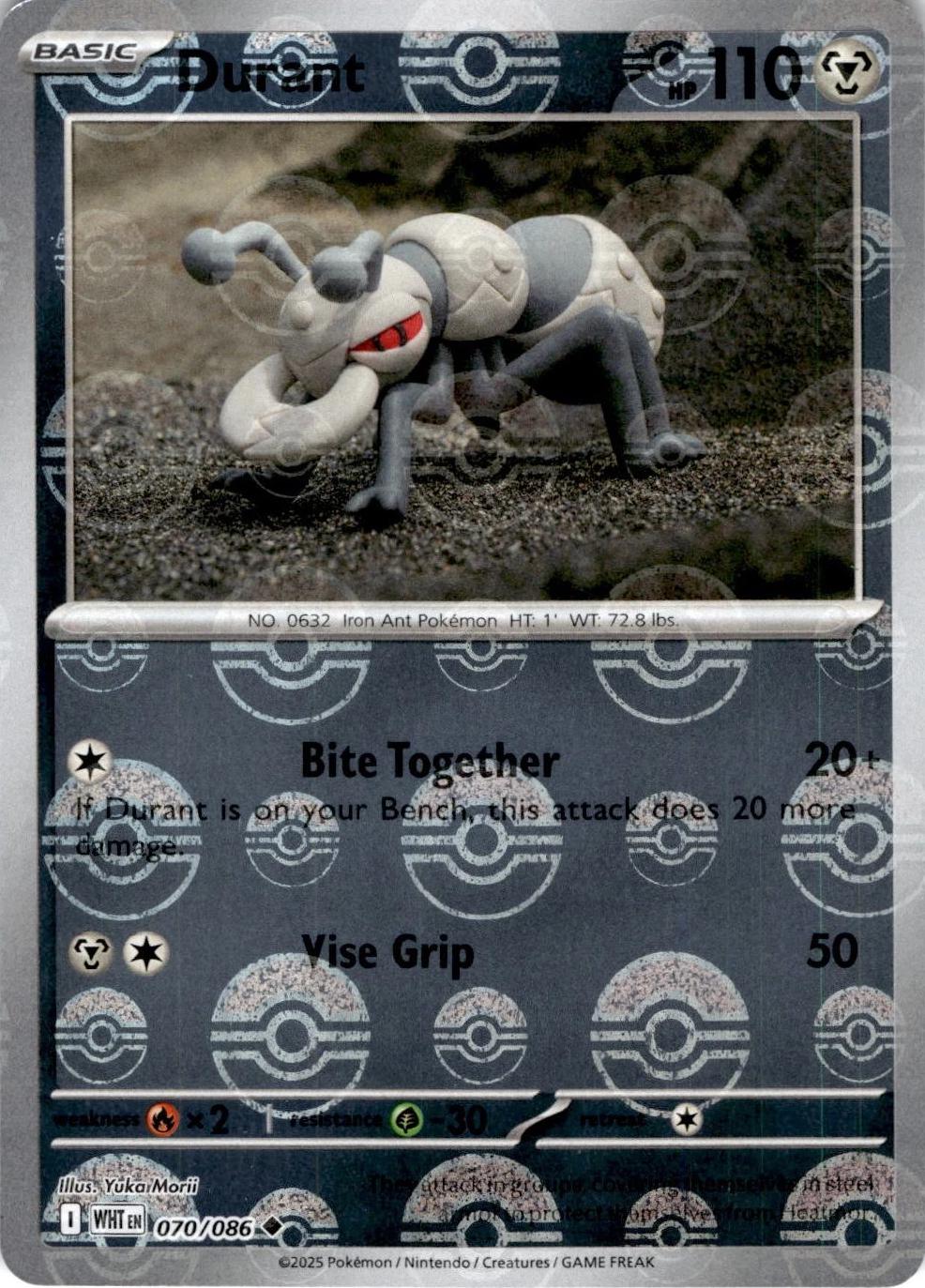Durant (Poke Ball Pattern) 70 - SV White Flare Holofoil