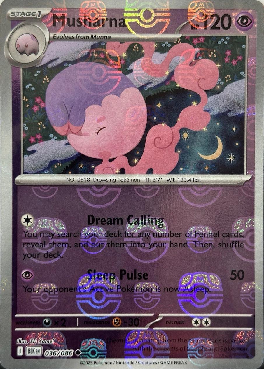 Musharna (Master Ball Pattern) 36 - SV Black Bolt Holofoil
