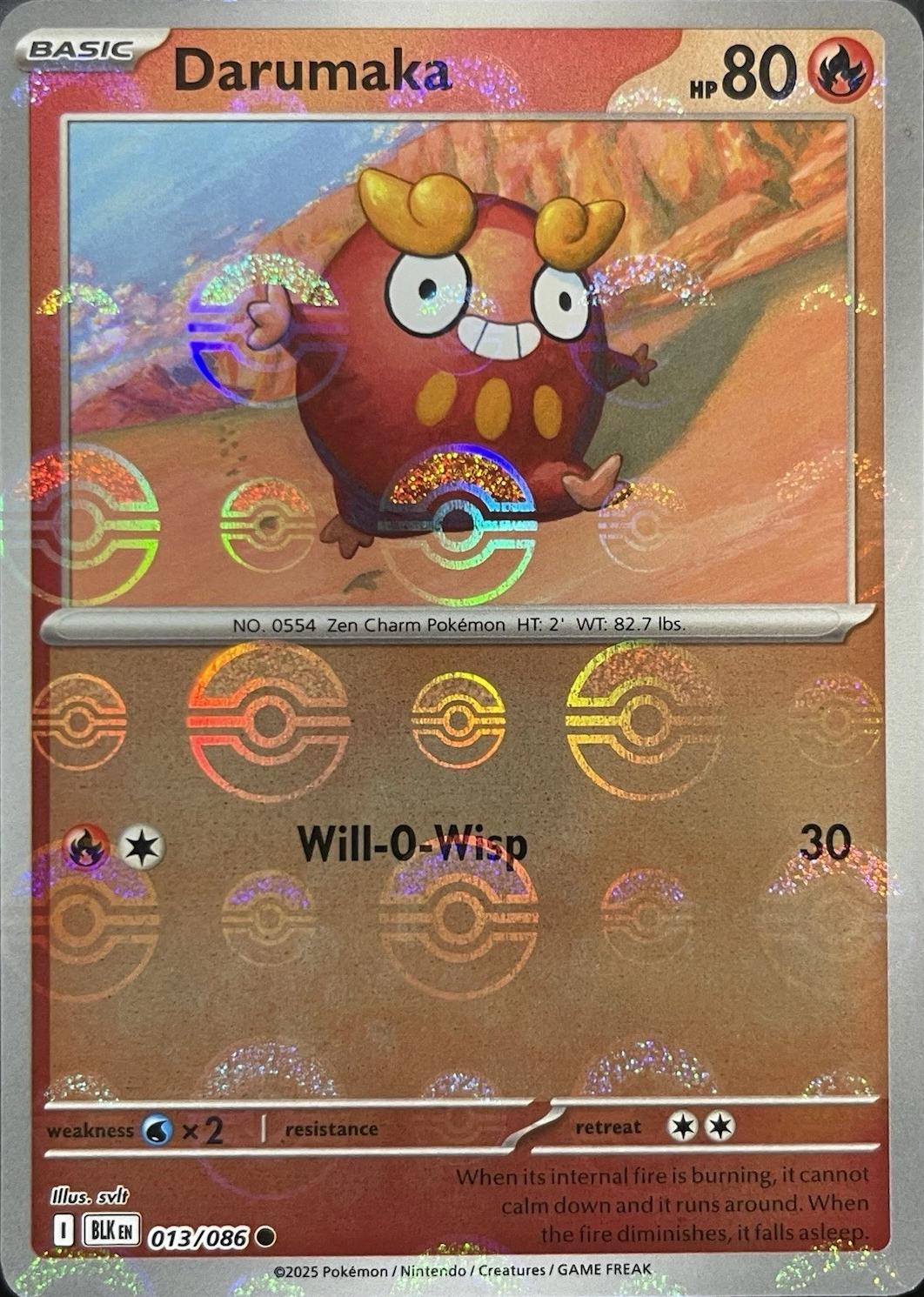 Darumaka (Poke Ball Pattern) 13 - SV Black Bolt Holofoil