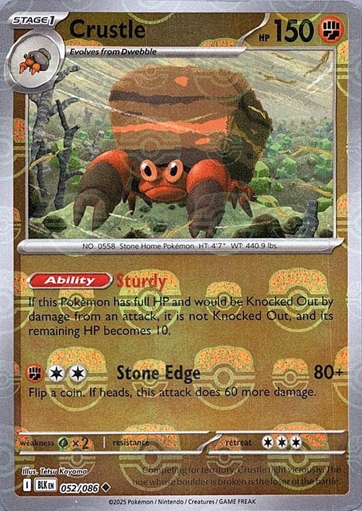 Crustle (Master Ball Pattern) 52 - SV Black Bolt Holofoil