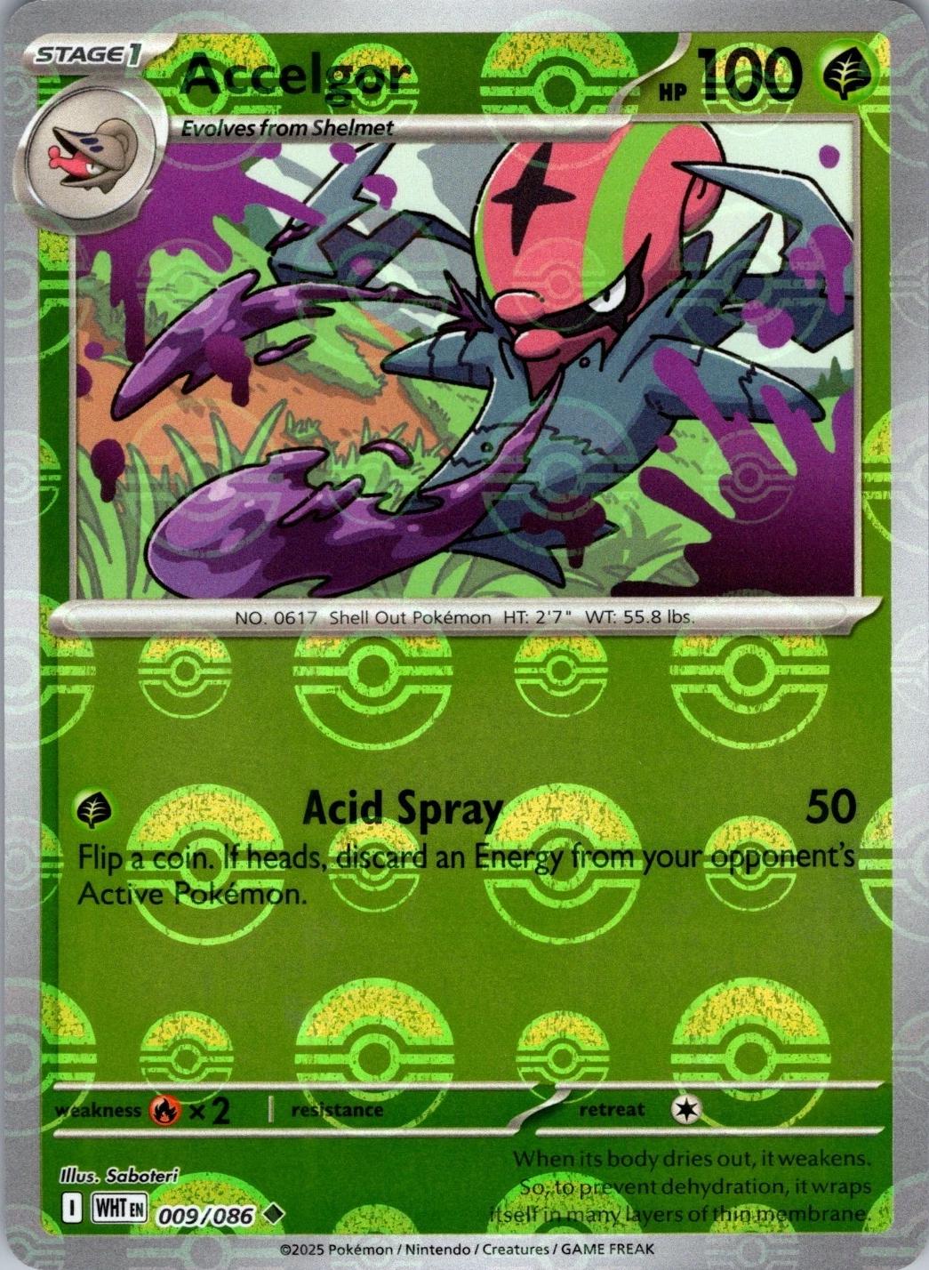 Accelgor (Poke Ball Pattern) 9 - SV White Flare Holofoil