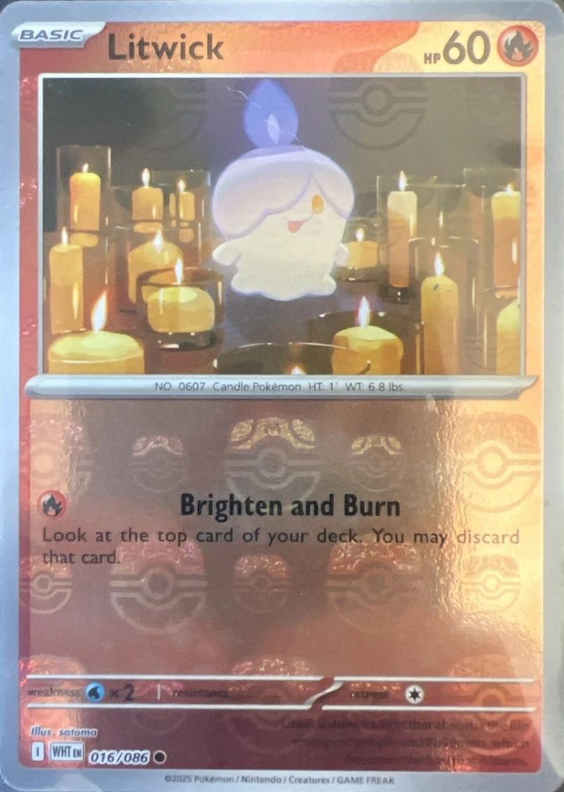 Litwick (Master Ball Pattern) 16 - SV White Flare Holofoil