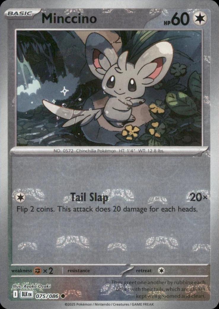 Minccino (Master Ball Pattern) 75 - SV Black Bolt Holofoil