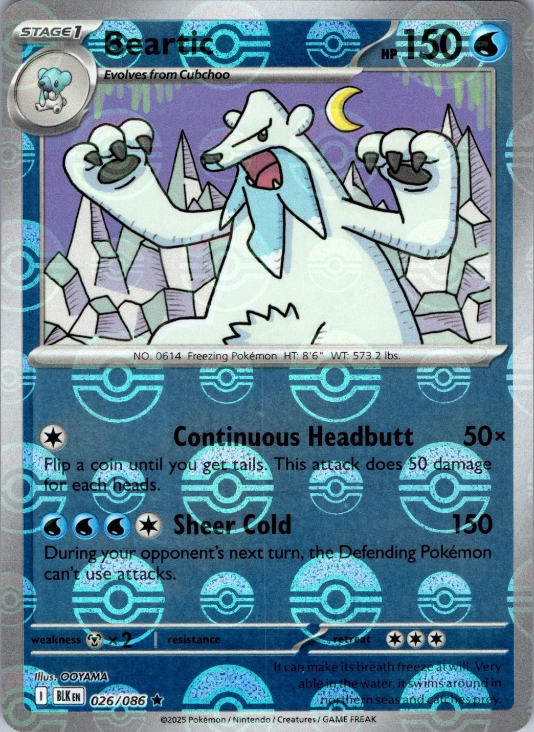 Beartic (Poke Ball Pattern) 26 - SV Black Bolt Holofoil
