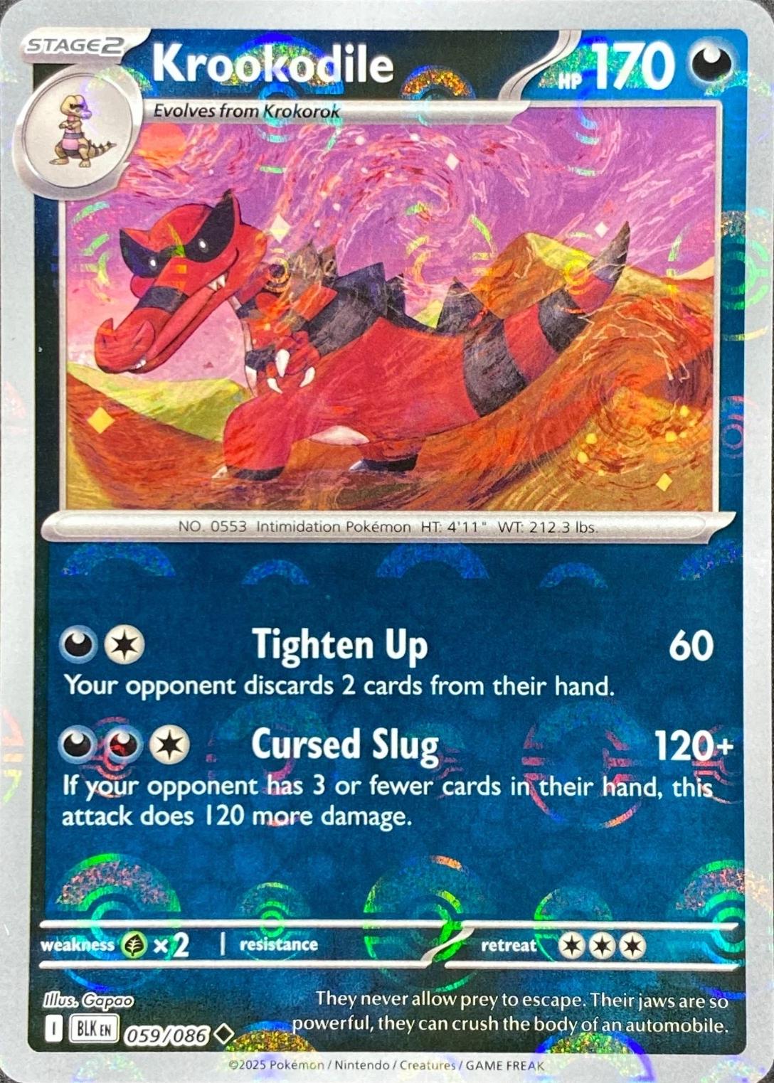 Krookodile (Poke Ball Pattern) 59 - SV Black Bolt Holofoil