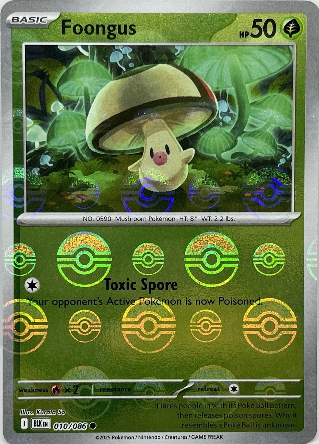 Foongus (Poke Ball Pattern) 10 - SV Black Bolt Holofoil
