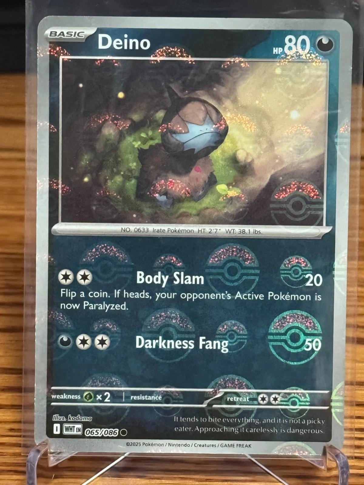 Deino (Poke Ball Pattern) 65 - SV White Flare Holofoil