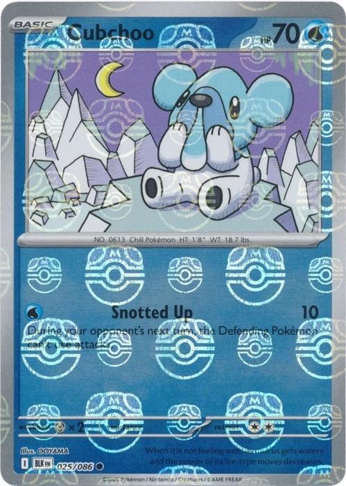 Cubchoo (Master Ball Pattern) 25 - SV Black Bolt Holofoil