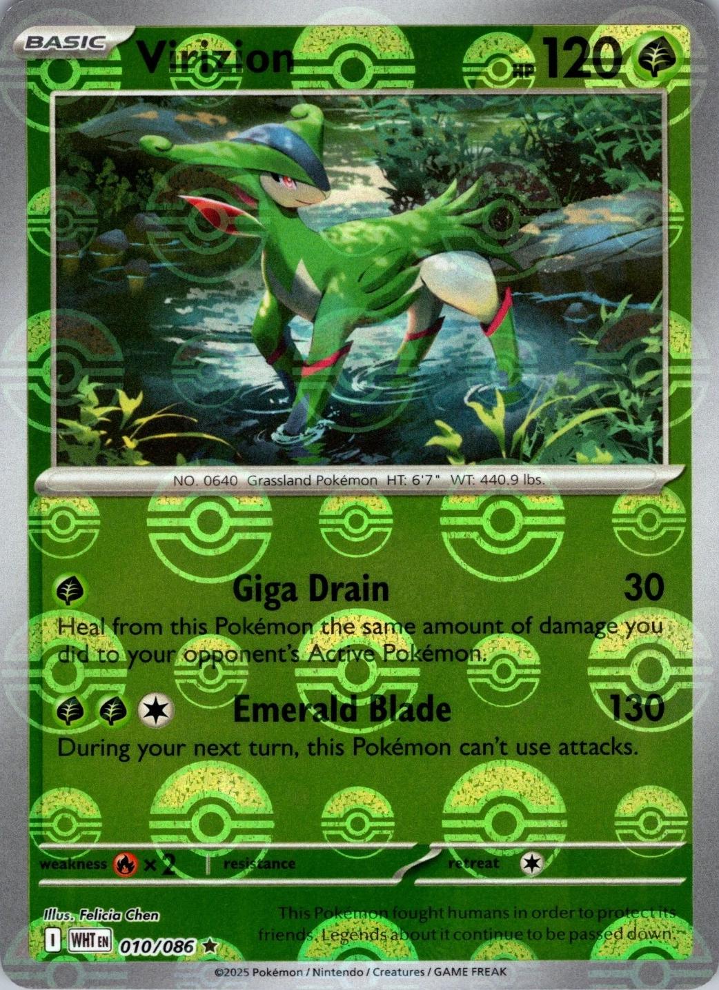 Virizion (Poke Ball Pattern) 10 - SV White Flare Holofoil
