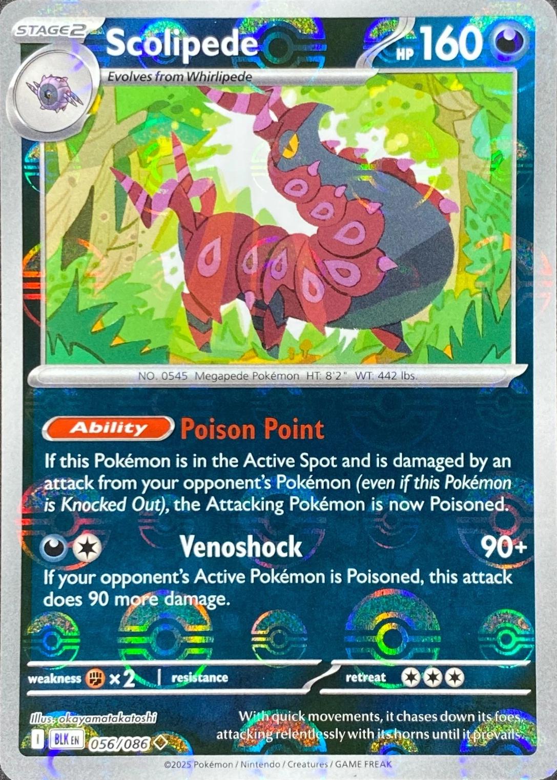 Scolipede (Poke Ball Pattern) 56 - SV Black Bolt Holofoil