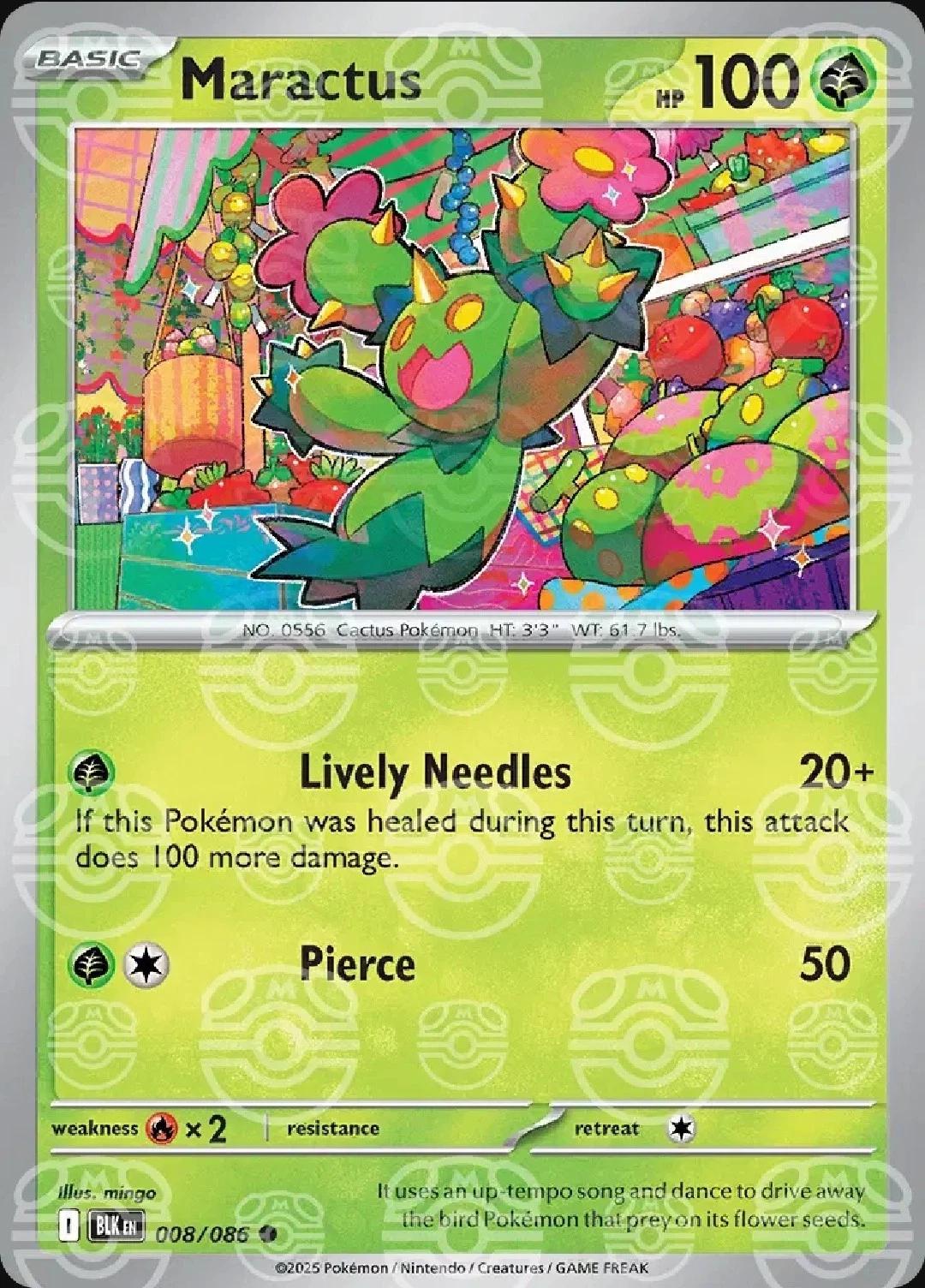 Maractus (Master Ball Pattern) 8 - SV Black Bolt Holofoil
