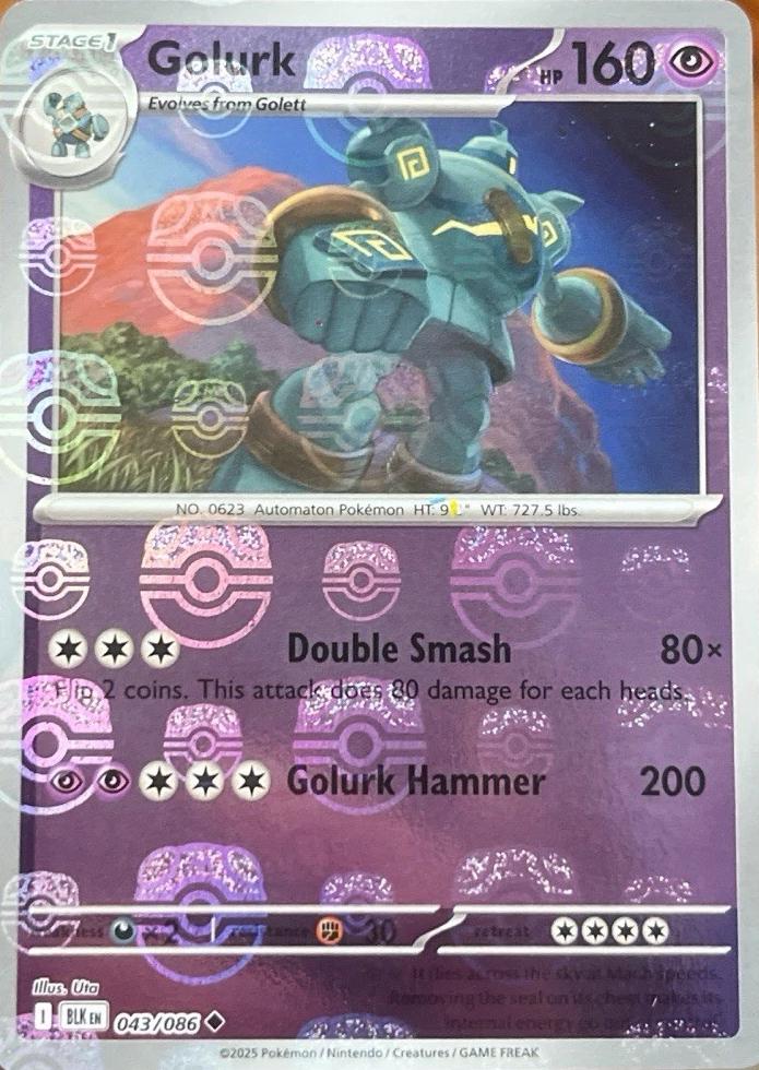 Golurk (Master Ball Pattern) 43 - SV Black Bolt Holofoil