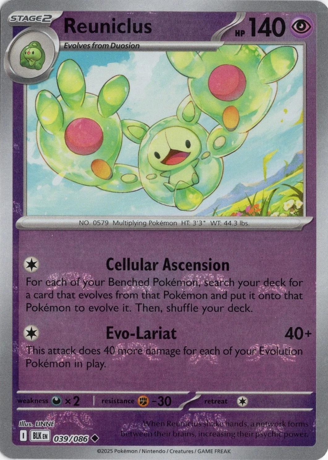 Reuniclus (Master Ball Pattern) 39 - SV Black Bolt Holofoil