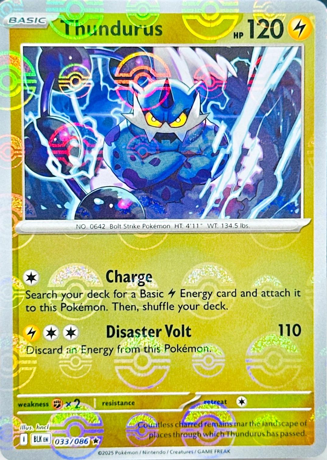 Thundurus (Poke Ball Pattern) 33 - SV Black Bolt Holofoil