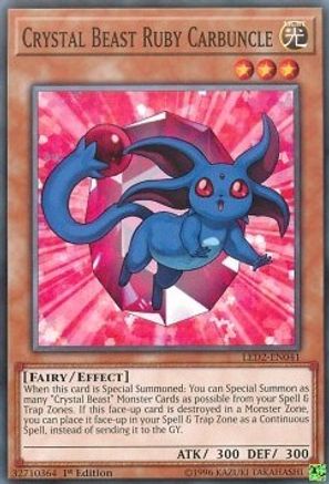 Crystal Beast Ruby Carbuncle (LED2-EN041) - Legendary Duelists: Ancient Millennium 1st Edition