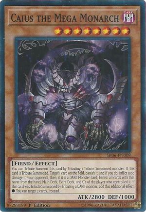 Caius the Mega Monarch (SR06-EN008) - Structure Deck: Lair of Darkness 1st Edition