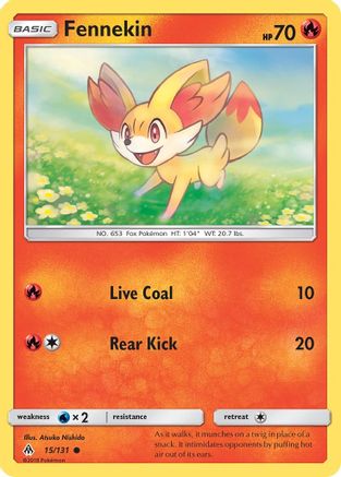 Fennekin (15) 15/131 - SM Forbidden Light Reverse Holofoil