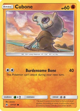 Cubone 57/131 - SM Forbidden Light Reverse Holofoil