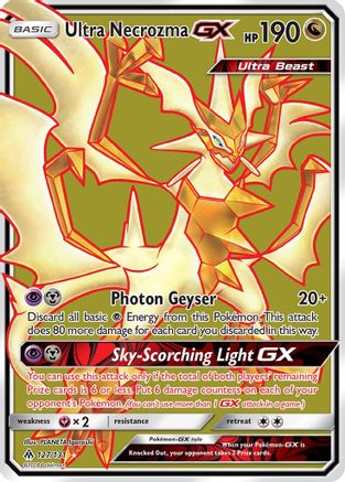 Ultra Necrozma GX (Full Art) 127/131 - SM Forbidden Light Holofoil