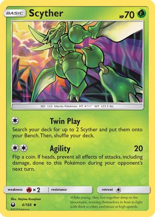 Scyther 4/168 - SM Celestial Storm Reverse Holofoil