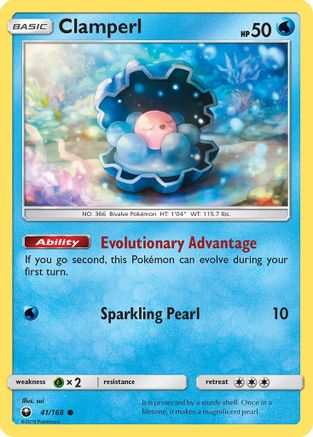 Clamperl 41/168 - SM Celestial Storm Reverse Holofoil
