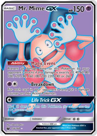 Mr. Mime GX (Full Art) 156/168 - SM Celestial Storm Holofoil