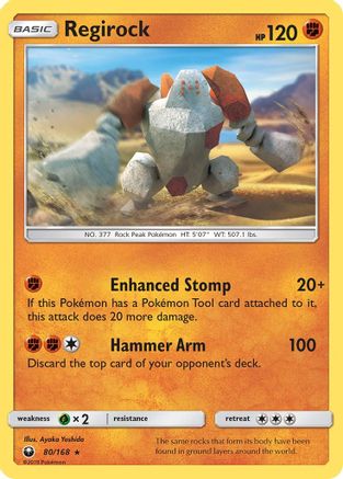 Regirock 80/168 - SM Celestial Storm Reverse Holofoil