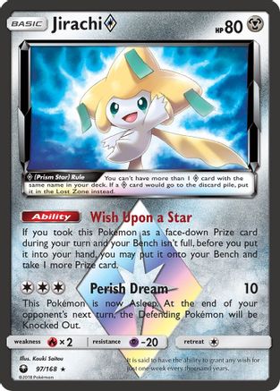 Jirachi Prism Star 97/168 - SM Celestial Storm Holofoil