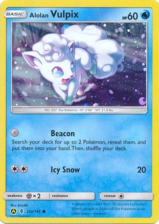 Alolan Vulpix - 21a/145 21a/145 - Alternate Art Promos Holofoil