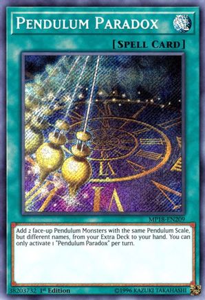 Pendulum Paradox (MP18-EN209) - 2018 Mega-Tins Mega Pack 1st Edition