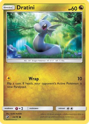 Dratini (34) 34/70 - Dragon Majesty Reverse Holofoil