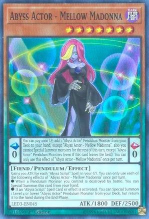 Abyss Actor - Mellow Madonna (LED3-EN045) - Legendary Duelists: White Dragon Abyss 1st Edition