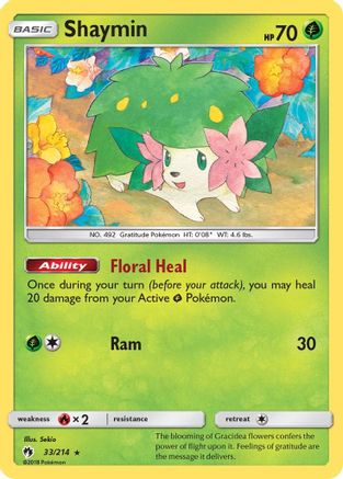 Shaymin 33/214 - SM Lost Thunder Reverse Holofoil