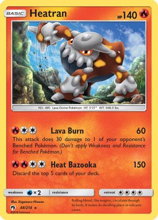 Heatran 48/214 - SM Lost Thunder Reverse Holofoil