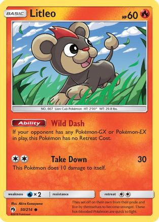 Litleo 50/214 - SM Lost Thunder Reverse Holofoil