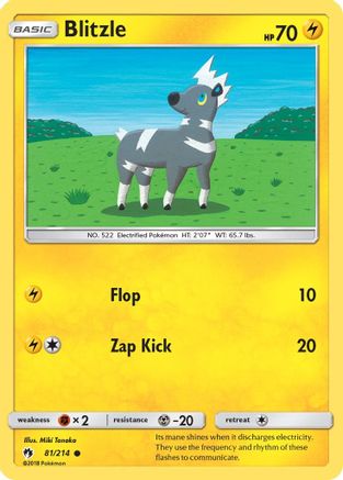 Blitzle 81/214 - SM Lost Thunder Reverse Holofoil