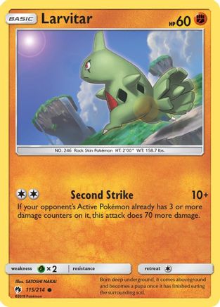 Larvitar (115) 115/214 - SM Lost Thunder Reverse Holofoil