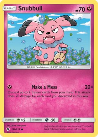 Snubbull 137/214 - SM Lost Thunder Reverse Holofoil
