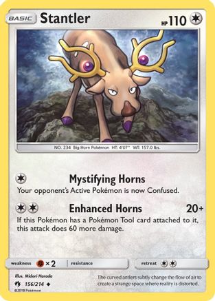 Stantler 156/214 - SM Lost Thunder Reverse Holofoil