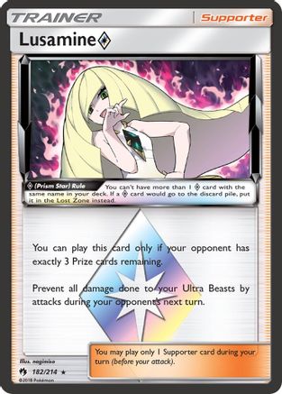 Lusamine Prism Star 182/214 - SM Lost Thunder Holofoil