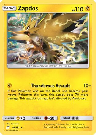 Zapdos 40/181 - SM Team Up Holofoil