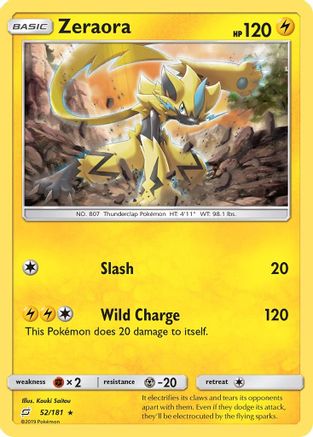 Zeraora 52/181 - SM Team Up Holofoil