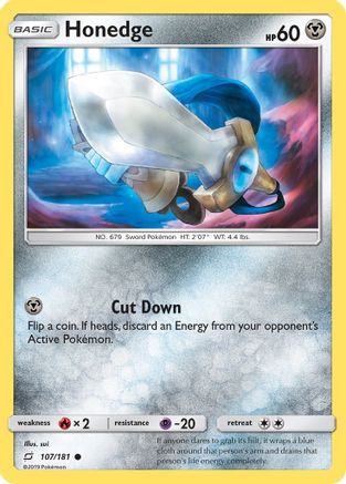 Honedge 107/181 - SM Team Up Reverse Holofoil