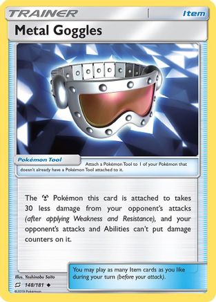 Metal Goggles 148/181 - SM Team Up Reverse Holofoil