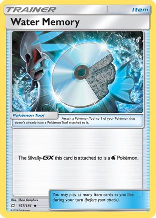 Water Memory 157/181 - SM Team Up Reverse Holofoil