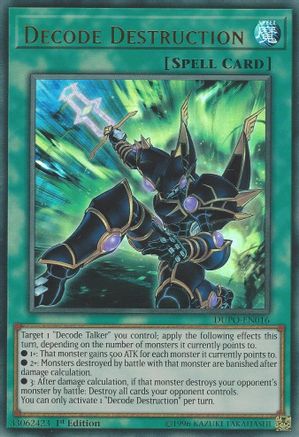 Decode Destruction (DUPO-EN016) - Duel Power 1st Edition