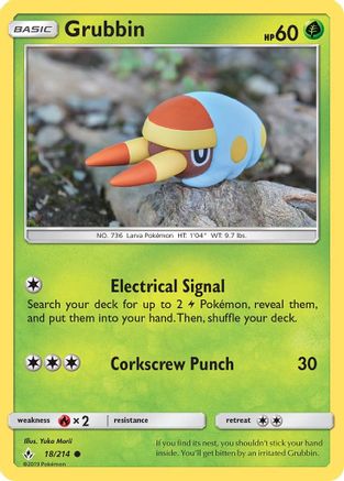 Grubbin 18/214 - SM Unbroken Bonds Reverse Holofoil