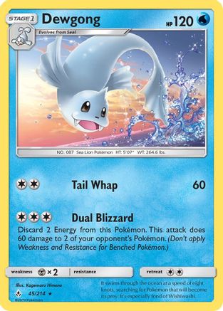 Dewgong 45/214 - Unbroken Bonds Reverse Holofoil