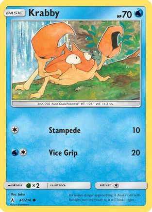 Krabby 46/214 - SM Unbroken Bonds Reverse Holofoil