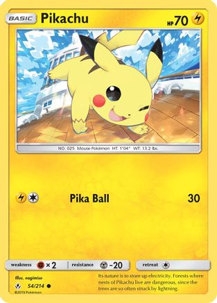 Pikachu 54/214 - SM Unbroken Bonds